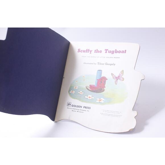 Scuffy The Tugboat, Picture Book, 1972, Golden, Shape Book, ~ 250407-WH 169 - Picture 4 of 4